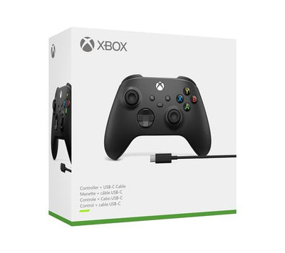 Xbox Wireless Controller – Carbon Black (USB-C Cable) for Series X|S, Xbox One & PC