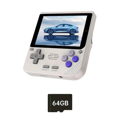 POWKIDDY V10 Handheld Retro Game Console, 17+ Emulators for ARCADE, PS1, GB, Supports Game Downloads, 5500+ Games Preloaded, Compatible with 64-bit 3D Simulators. Perfect for Retro Gamers(Grey, 64G)