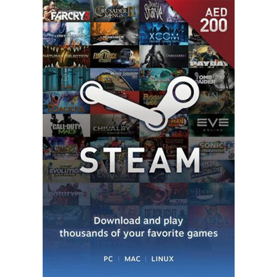 Steam Wallet Gift Card 200 AED Steam Key UNITED ARAB EMIRATES