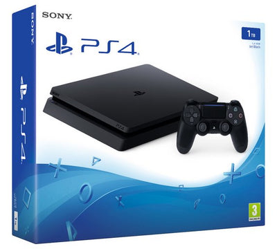 PlayStation 4 1TB Slim + 1 Controller, Black