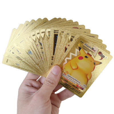 Gold Pokemon Cards Golden Foil Set (100pcs)