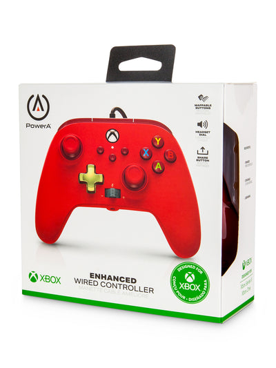 PowerA Enhanced Wired Controller For Xbox -Bold Red